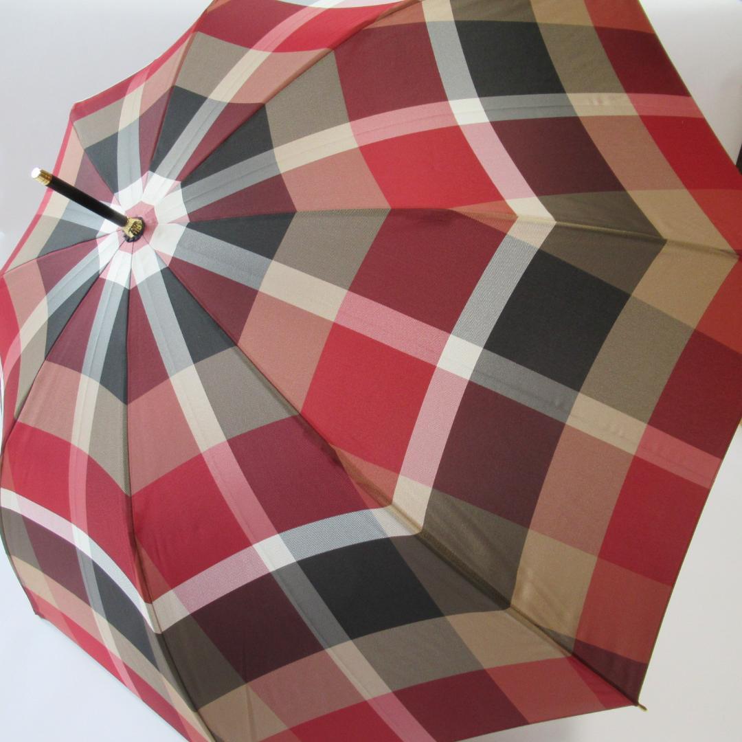 ブルーレーベルクレストブリッジレッド 雨傘 / 長傘 晴雨兼用 紫外線遮蔽1/2