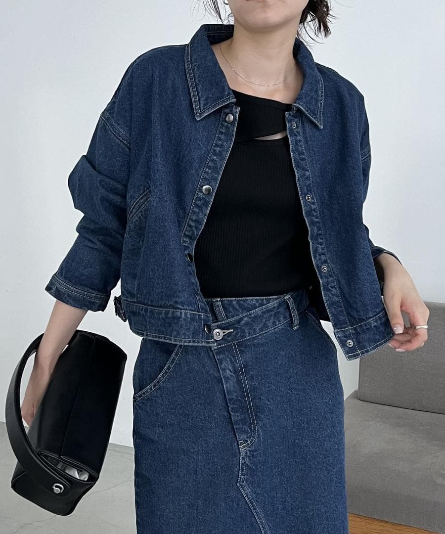 カプリシューレマージュ 24AW ショート デニム ジャケット ブルー F