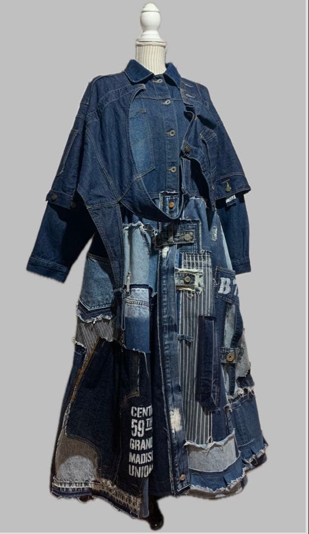 デニムリメイク‪☆こだりデザイン遊びコート‪( *´艸`)