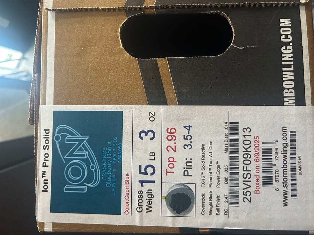 ION Pro Solid ボウリングボール 15LB