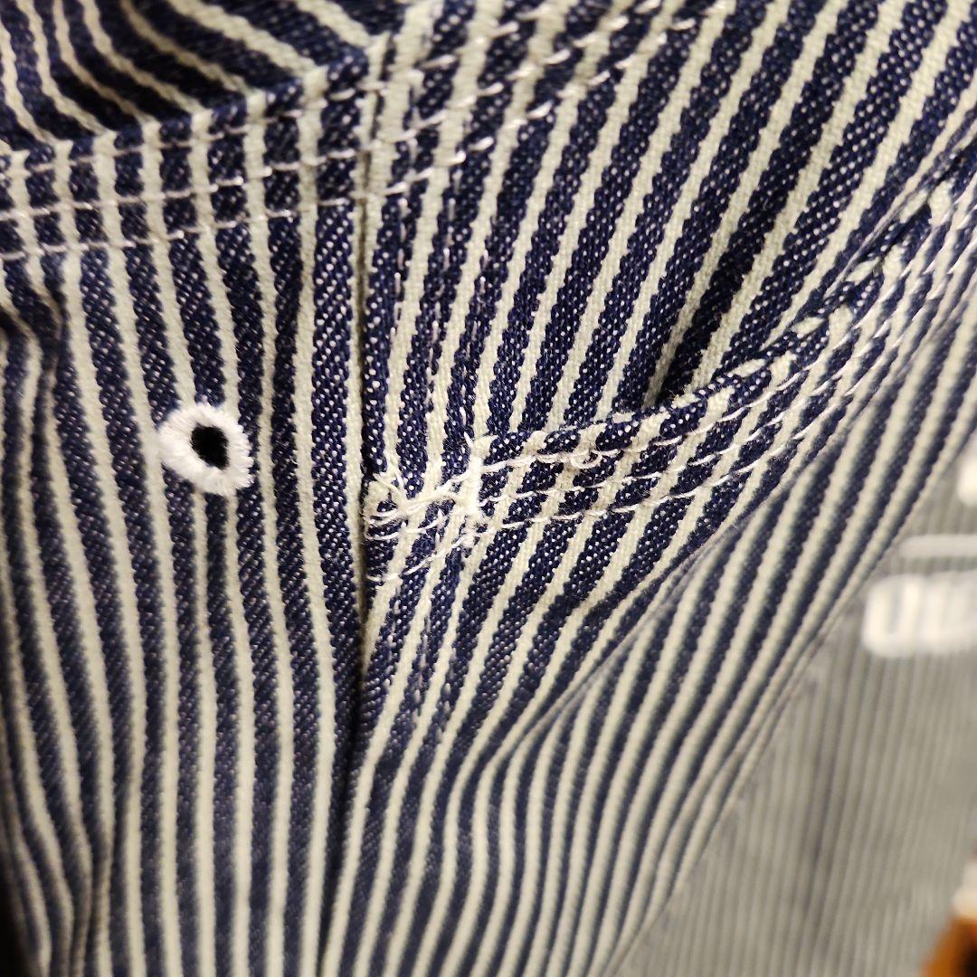 ヒッコリー柄　つなぎ　ビッグサイズ 廃盤