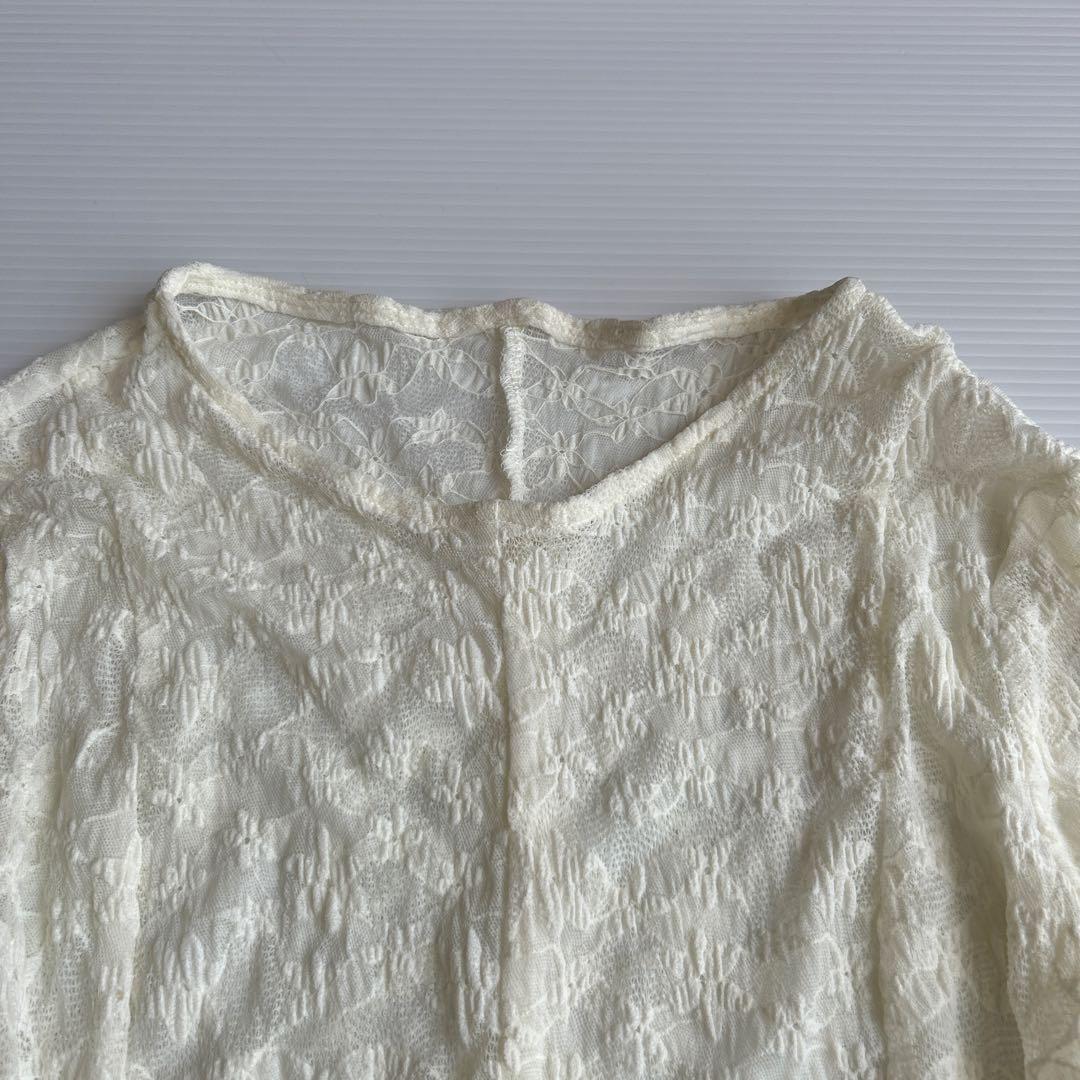 M　　　　　　極美品✨SLOBE IENA レースフレアスリーブブラウス