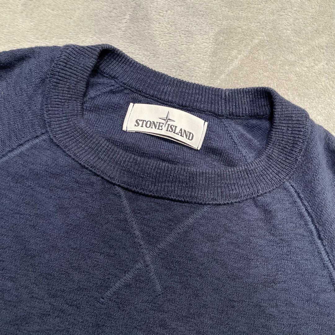 ストーンアイランド　クルーネックニット　ネイビー　XL