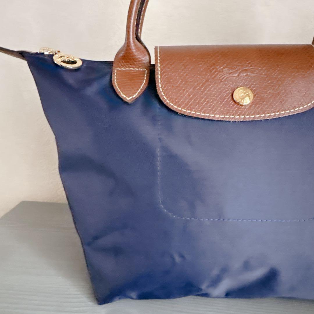 極美品♦︎LONGCHAMP ロンシャン ルプリアージュ トートバッグ ネイビーS