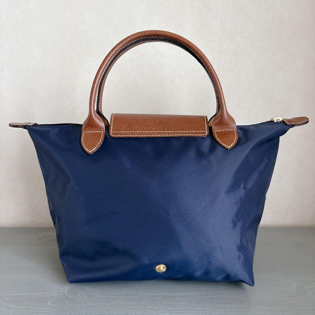 極美品♦︎LONGCHAMP ロンシャン ルプリアージュ トートバッグ ネイビーS