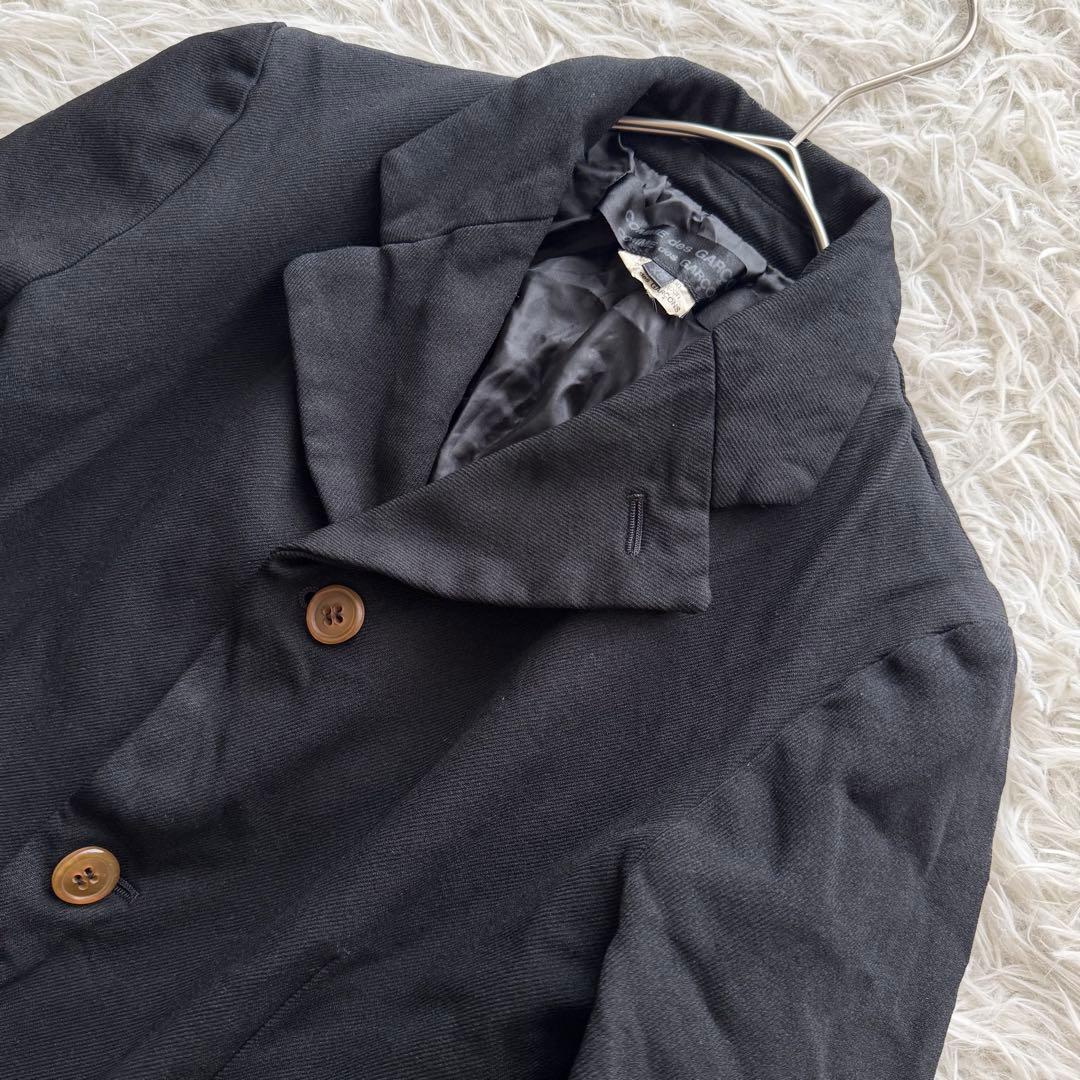 【コムデギャルソン】AD2010　テーラードジャケット 黒　XS　シワ加工