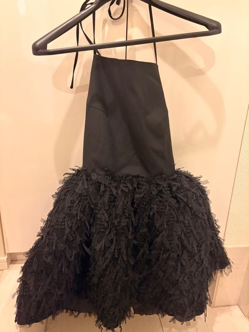 bibiy 黒 ミニフレアドレス