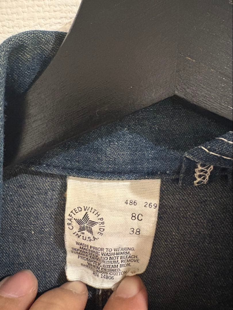 80s carhartt デニム カバーオール 星タグ