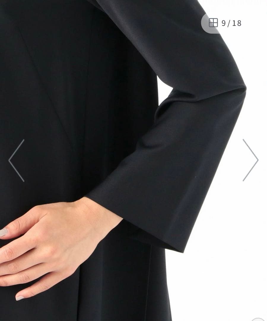 【美品】トゥモローランド　セレモニーワンピース　プリーツ　36サイズ　黒