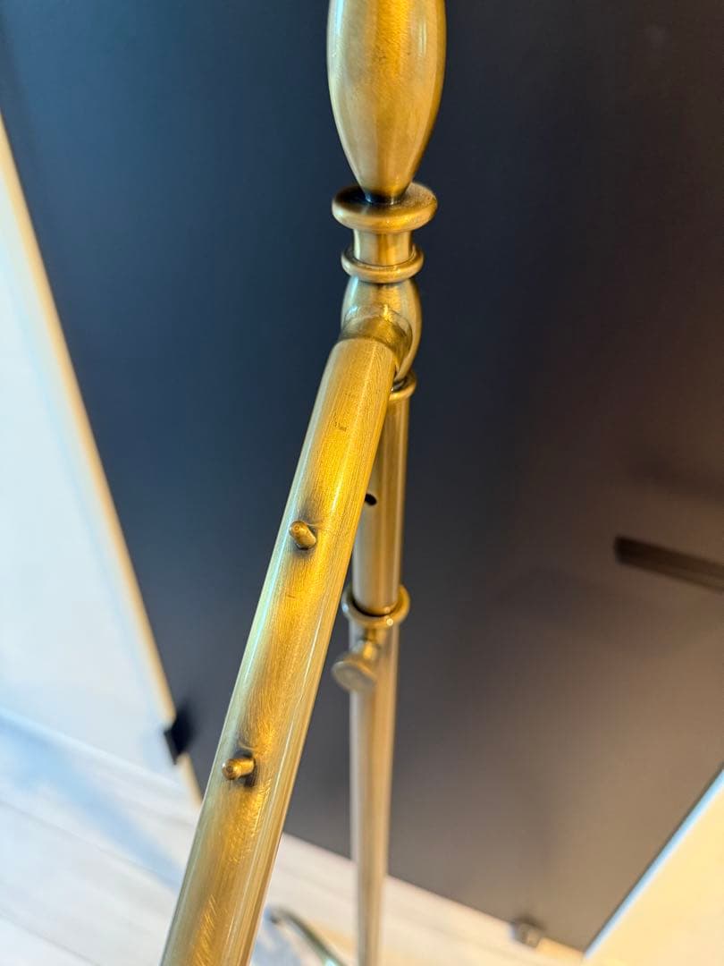 ハンガーラック　傾斜ハンガー　高さ可変　アンティークゴールド②