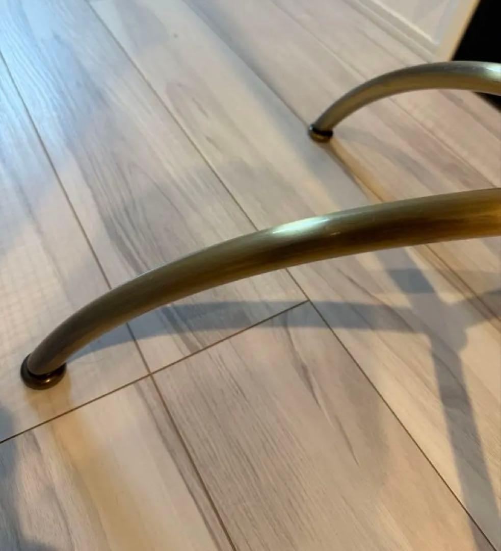 ハンガーラック　傾斜ハンガー　高さ可変　アンティークゴールド②