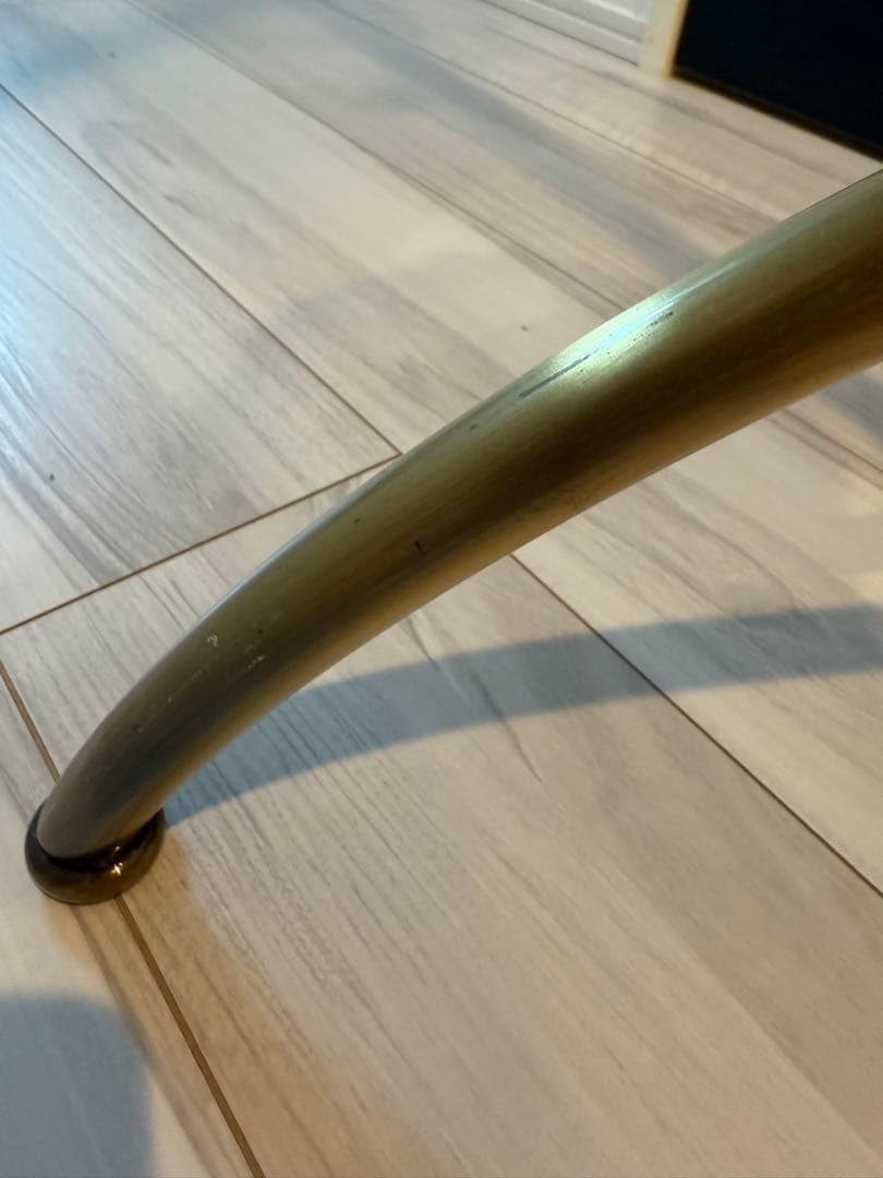 ハンガーラック　傾斜ハンガー　高さ可変　アンティークゴールド②