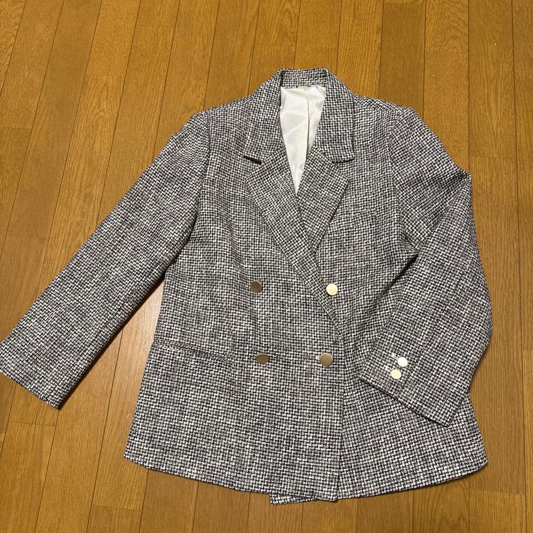 新品未使用 ミラオーウェン ツイードテーラードジャケット 0サイズ