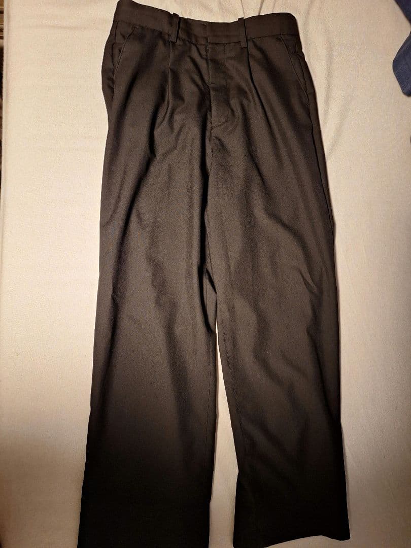 Cornier ウールワイドスラックス ブラック