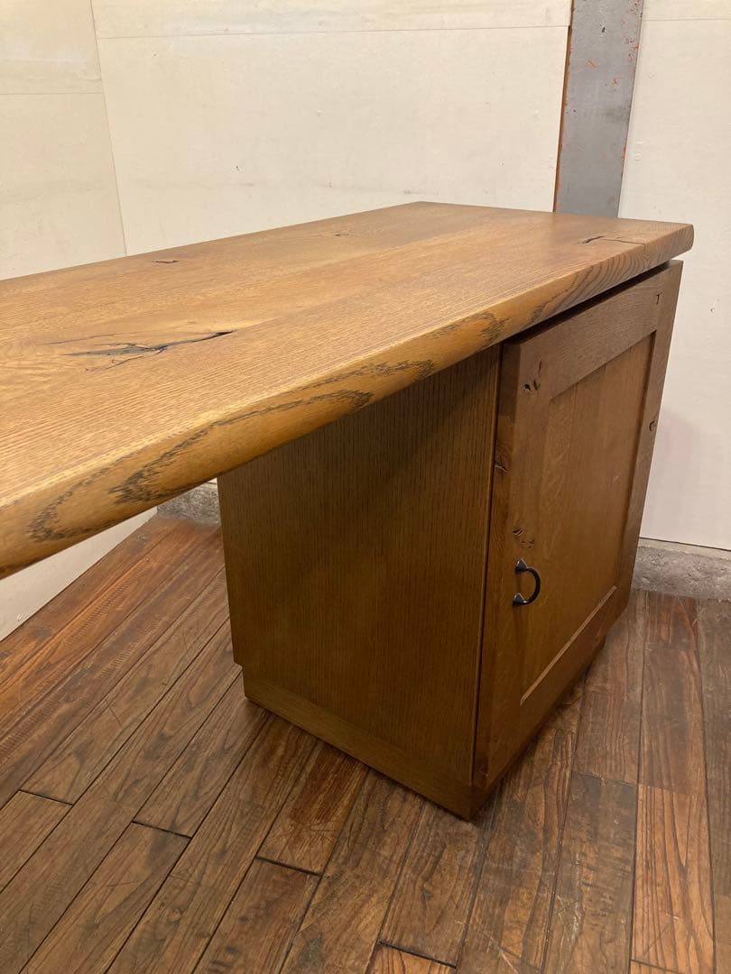 飛騨産業 キツツキ オーク無垢材 節あり 銘木 森のことば コンソール デスク