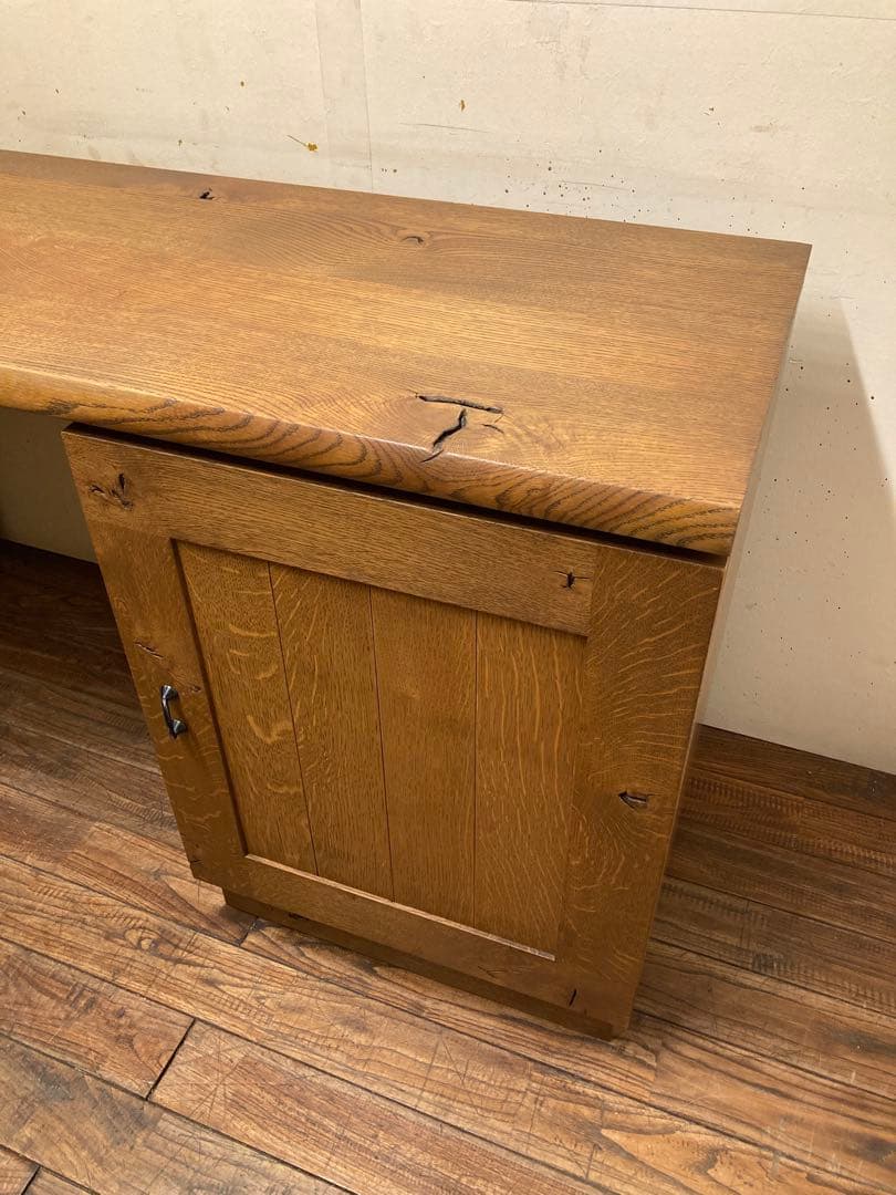 飛騨産業 キツツキ オーク無垢材 節あり 銘木 森のことば コンソール デスク