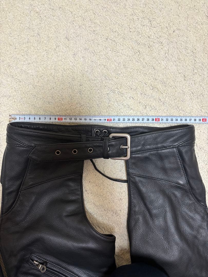 ハーレーダビッドソン　レザー チャップス 黒 ブーツカットMサイズ