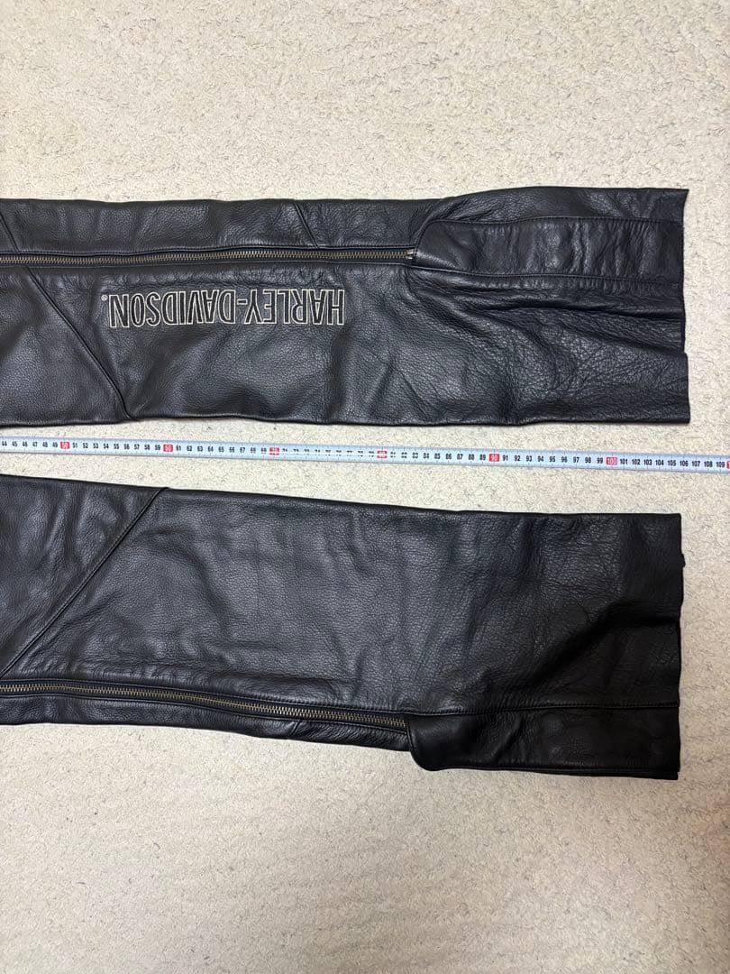 ハーレーダビッドソン　レザー チャップス 黒 ブーツカットMサイズ