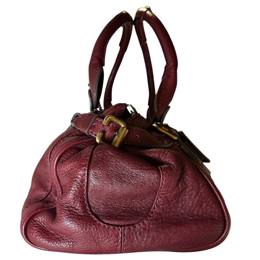 ⚠️特価‼️保証付□らび□クロエChloe■ハンドバッグ■パディントン■バーガンディ