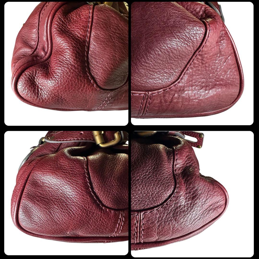 ⚠️特価‼️保証付□らび□クロエChloe■ハンドバッグ■パディントン■バーガンディ