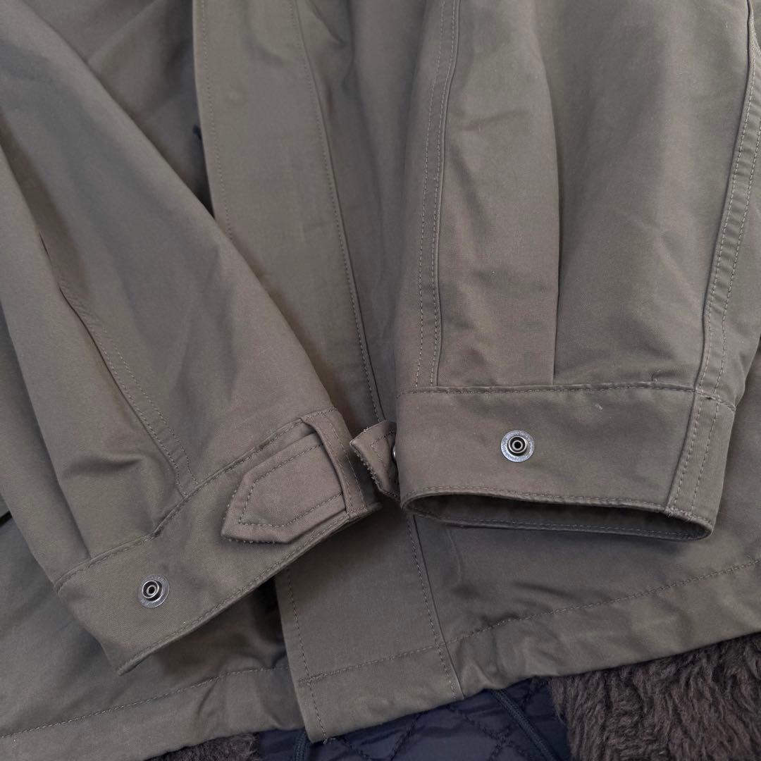 【ザ・リラクス】ショートモッズコート　ボアライナー付き　カーキ　Sサイズ