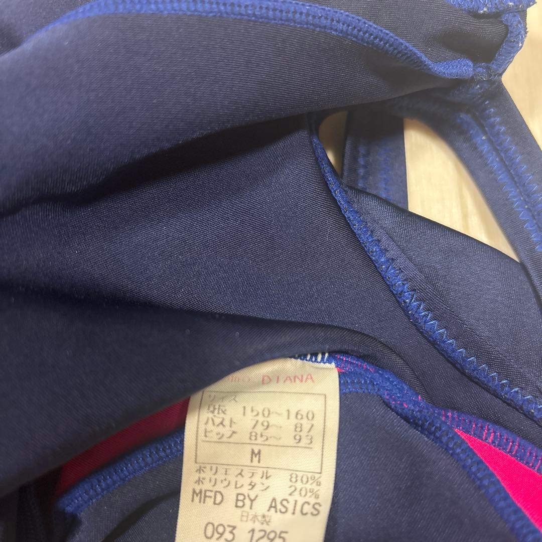 コ*キ様 アシックス競泳水着　紺色×ピンク　サイズM
