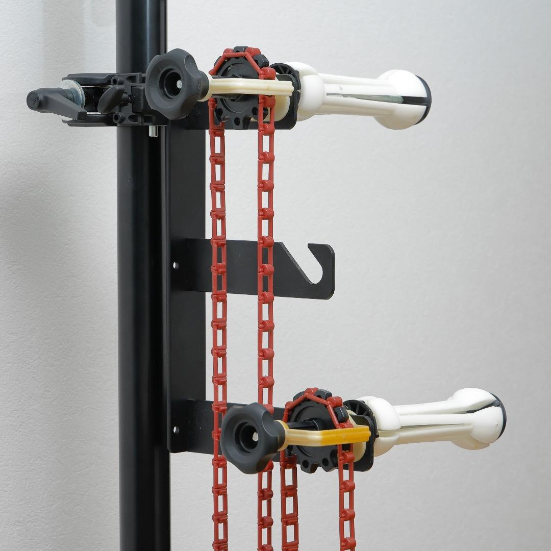 i*o様 背景フック３段　エクスパン　２本分　チェーン、錘付き　3段　クランプ付