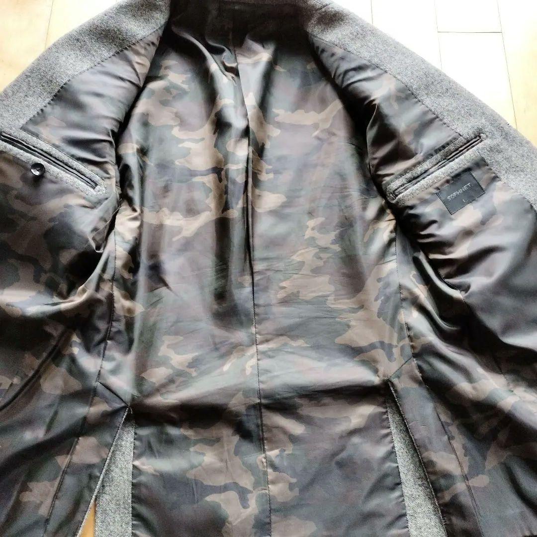 美品　ソフネット　ツイードウール テーラードジャケット