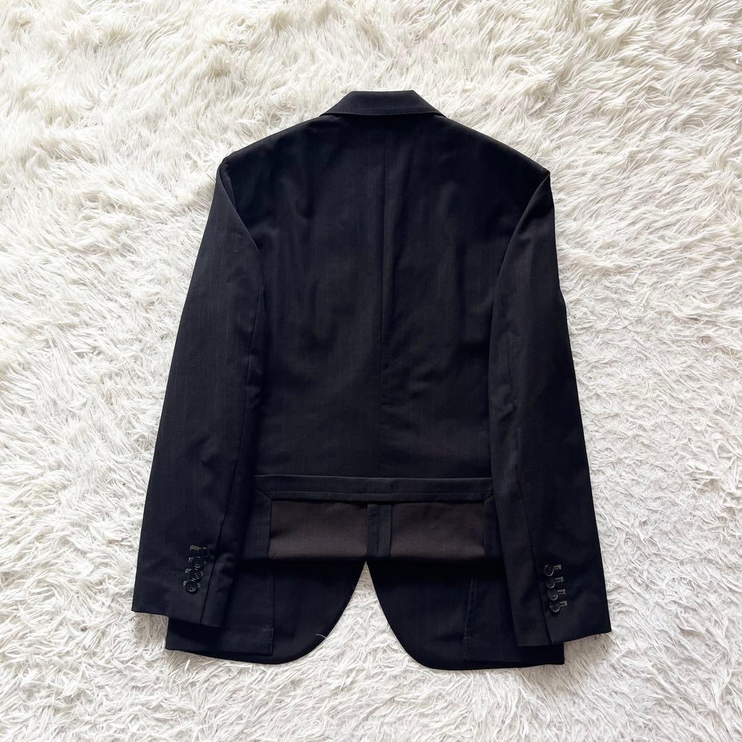 <極美品>LARDINI 新ロゴ ブラウン ウール スーツ サイズ46