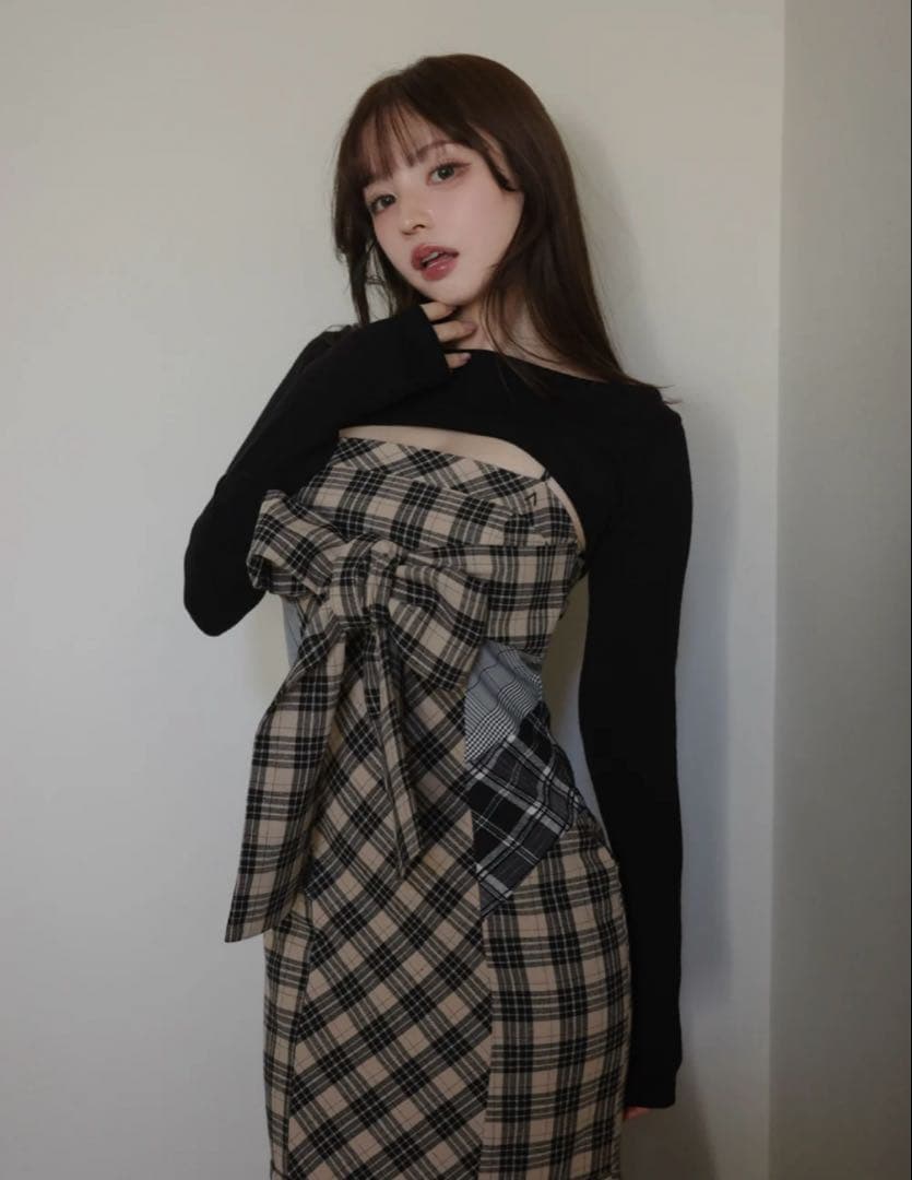 ワンピース andmary Juni check dress