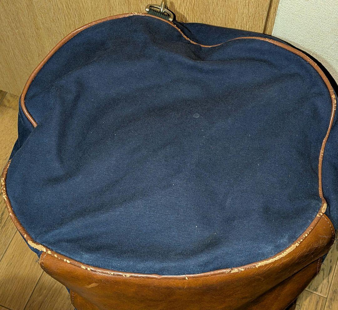 80's L.L.Beanネイビーキャンバスボストンバッグ 2way