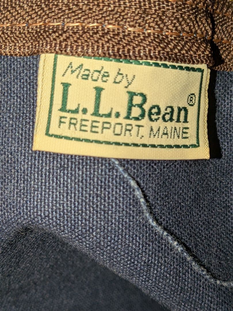 80's L.L.Beanネイビーキャンバスボストンバッグ 2way