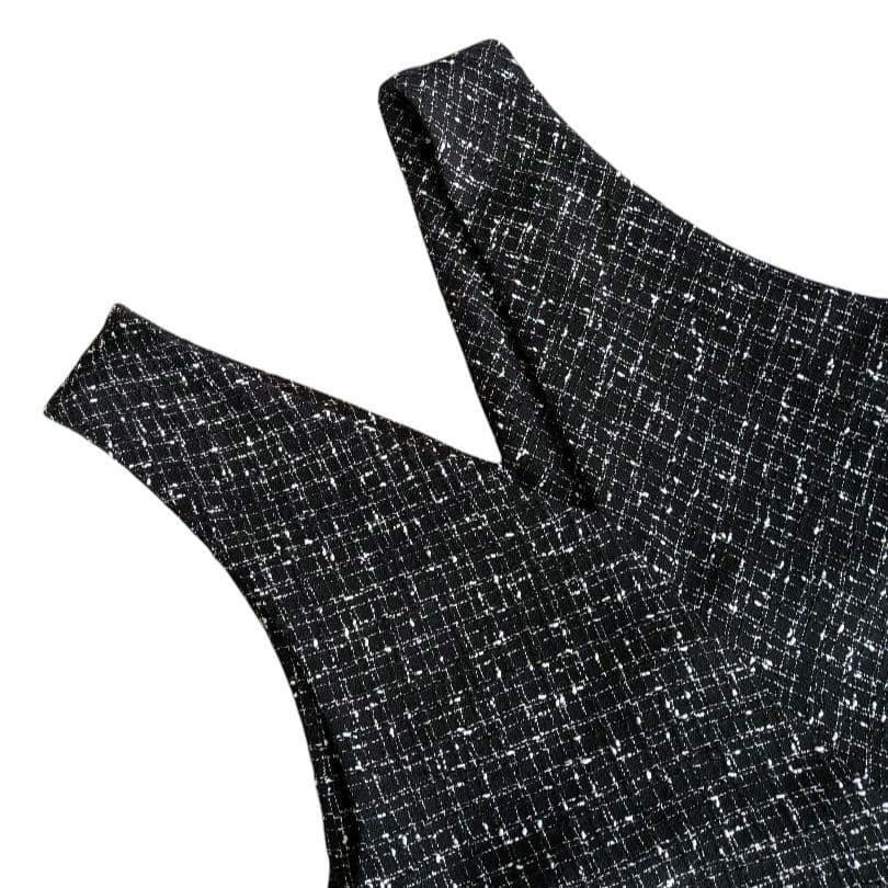 美品✨️BEARDSLEY ビアズリー ツイード フレア ワンピース　ブラック