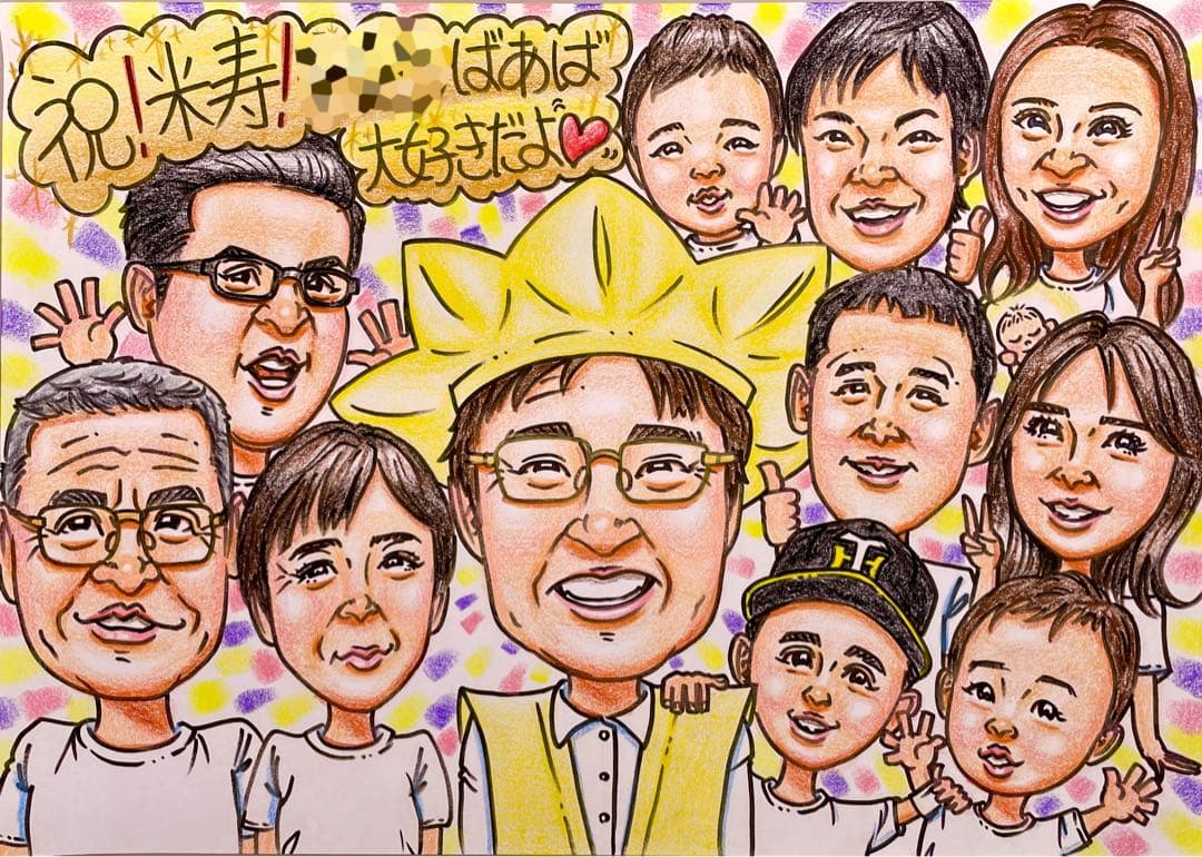 【お客ページ】（Juri様）オーダー似顔絵☆結婚式、誕生日や記念日に