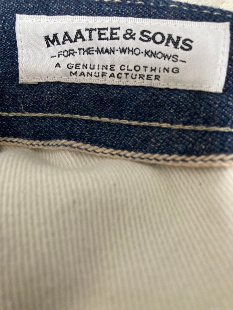 ハ*介様 MAATEE&SONS 強撚セルビッチ DENIM WORK TROU