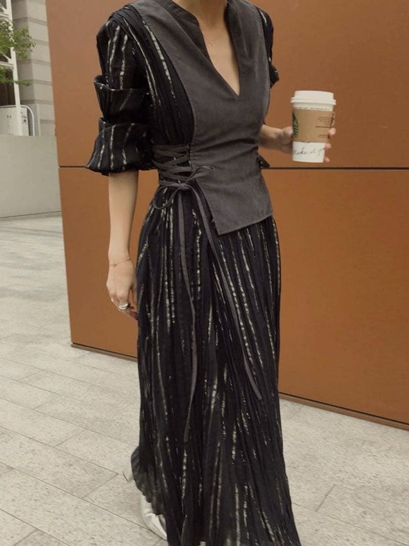 ワンピース AMERI WASHI LAYERED DRESS