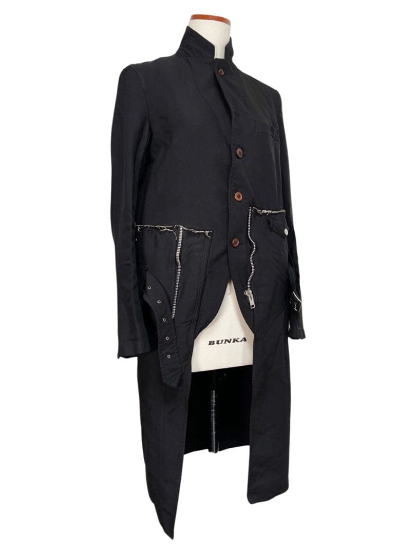 名作AD2013 コムデギャルソン オムプリュス ポリ縮絨ベルトロングジャケット