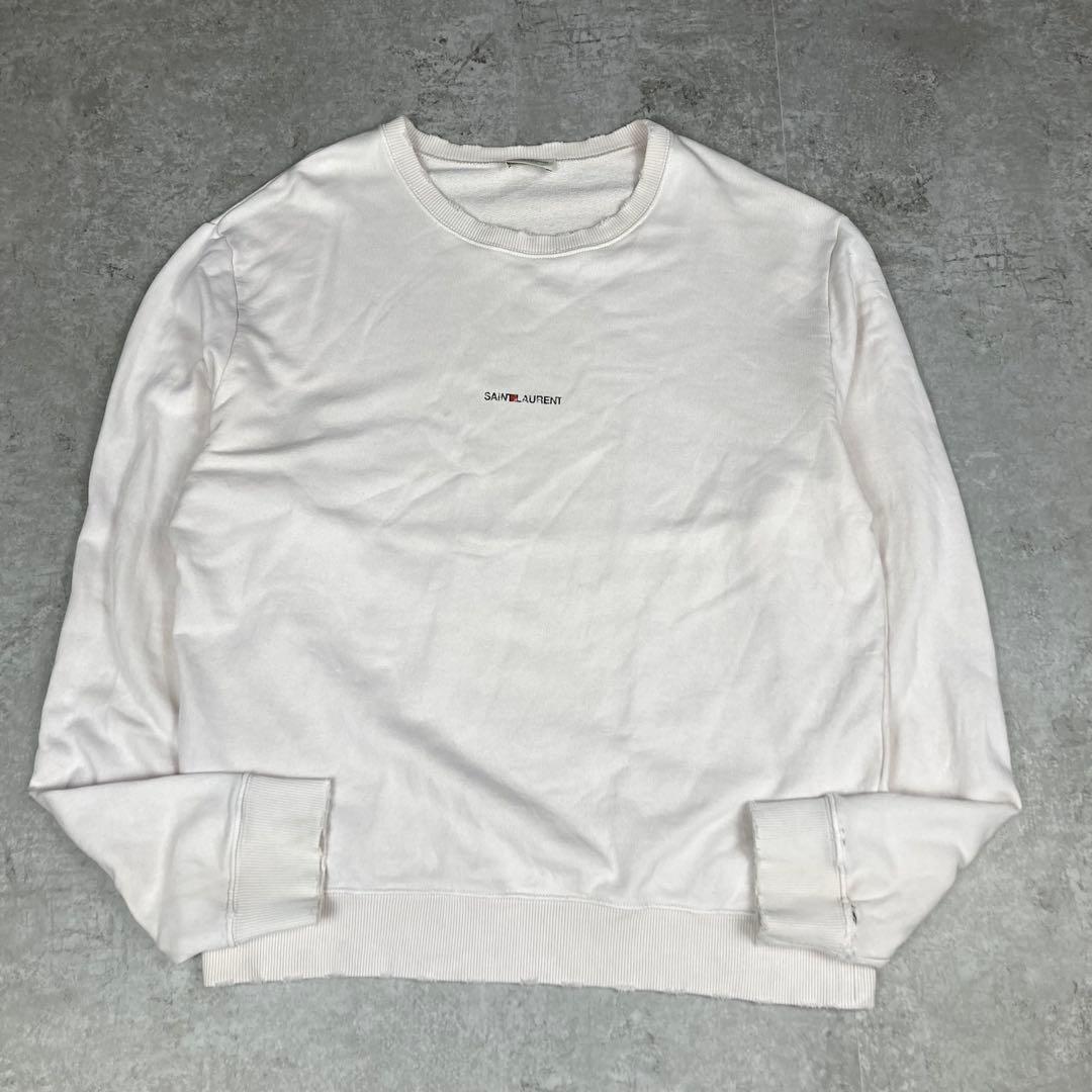 サンローランパリ　ダメージ加工　スウェット　XL 18SS スウェット