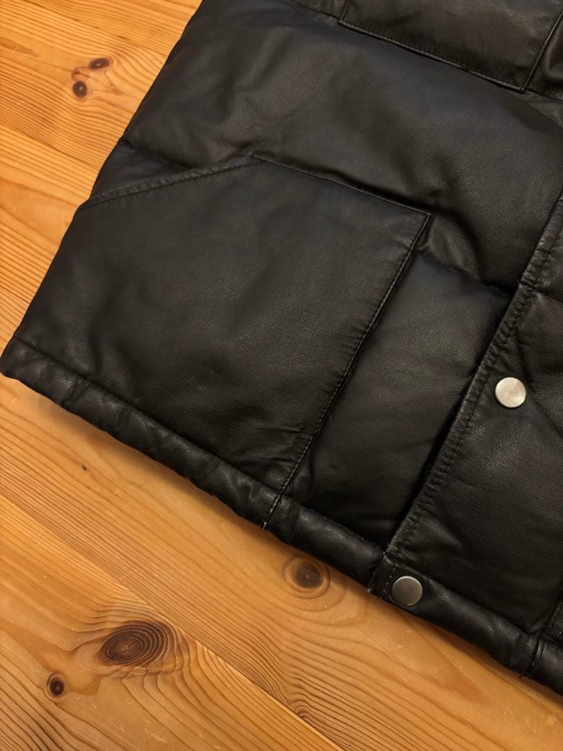 BEAMS ビームス レザー ダウンベスト / 本革 leather vest
