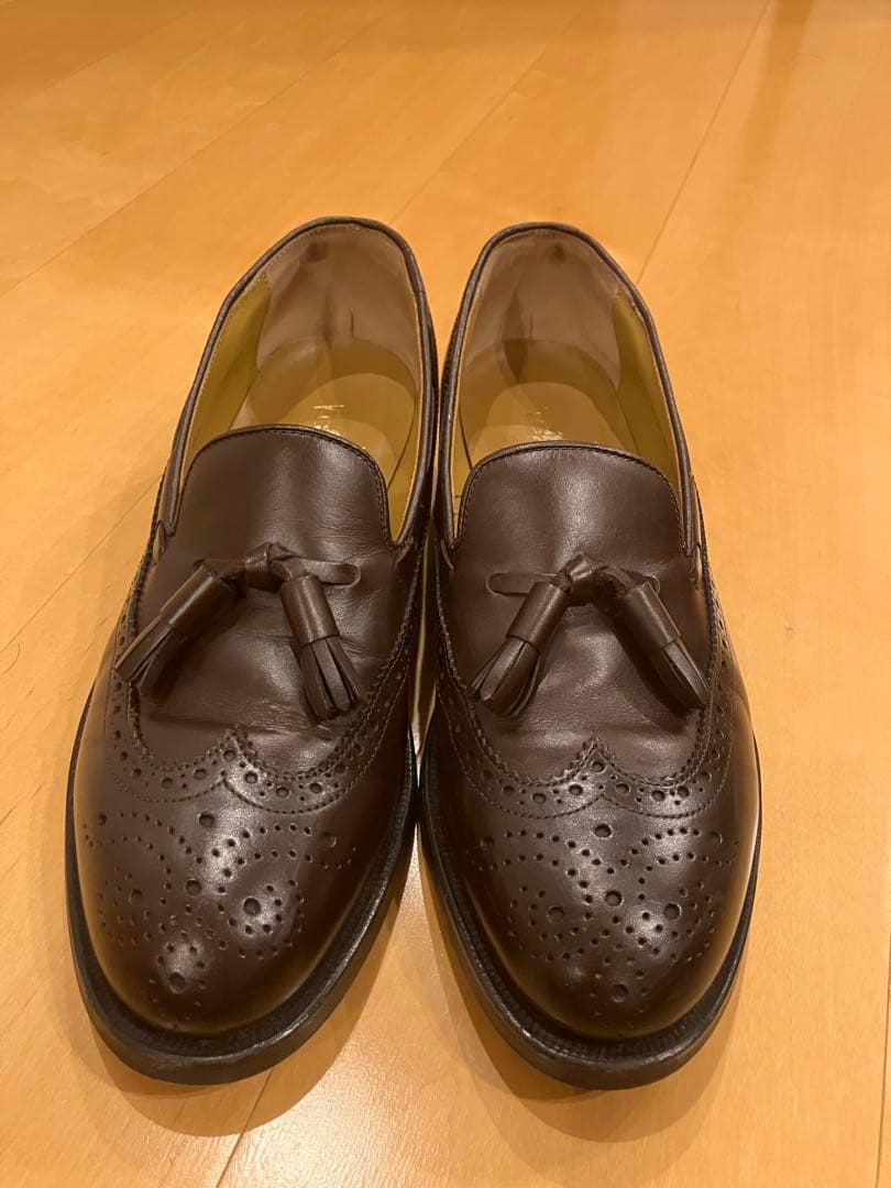 リーガル Uチップ タッセルローファー 24.5 革靴 ブラウン 茶