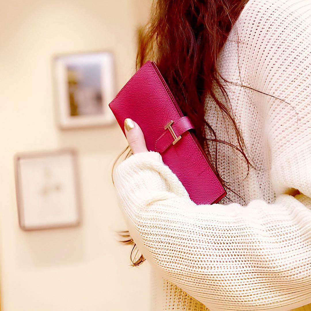 ✨海外輸入品✨値下げ不可⚠️HERMES エルメス べアン デュプリ 三つ折り