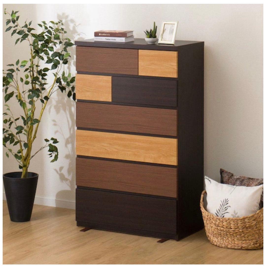 ニトリ　ハイチェスト　カレナ 80HC DBR