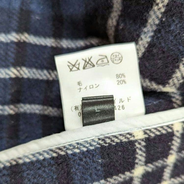 美品 FACTOTUM 別注 Gloverall ダッフルコート チェック Ｌ