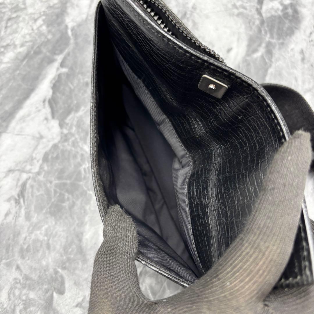 ✨美品✨GUCCI ウエストポーチ GG ボディバッグ レザー PVC 黒