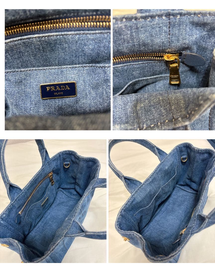 PRADA トートバッグ　カナパS 2way ストラップ付 インディエゴ