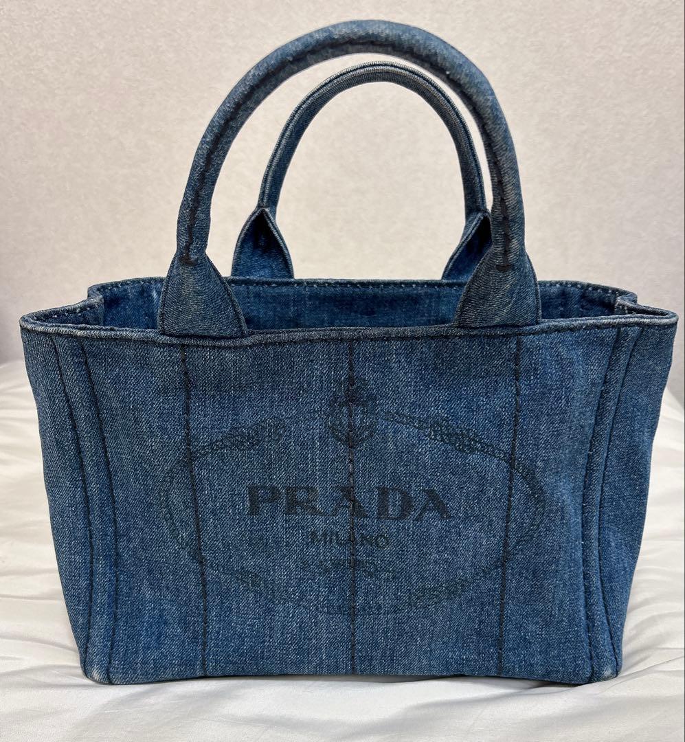 PRADA トートバッグ　カナパS 2way ストラップ付 インディエゴ