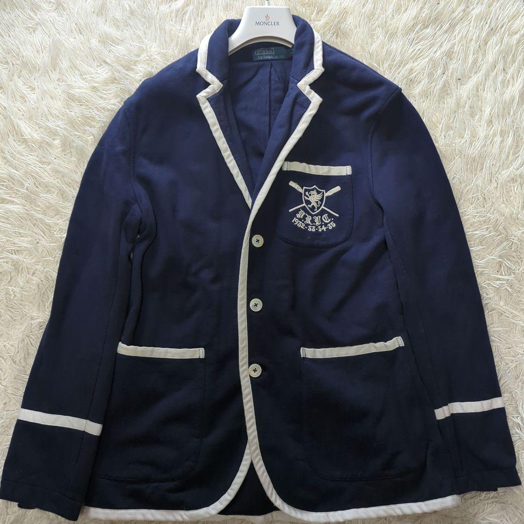 ポロラルフローレン コットン テーラードジャケット ネイビー M