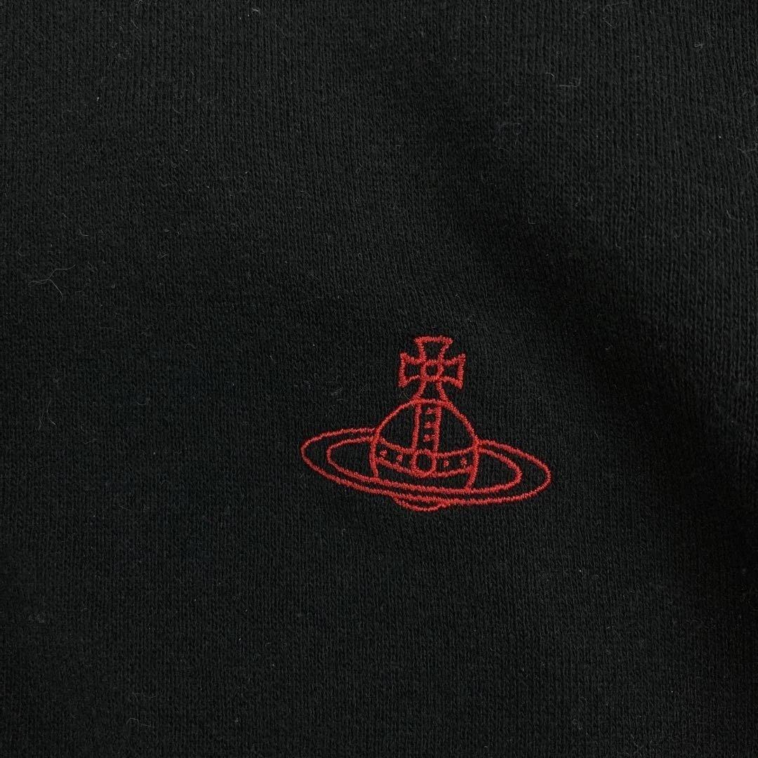 人気　ヴィヴィアン　ウエストウッド　ニット　ポロシャツ　オーブ刺繍　長袖　黒　M