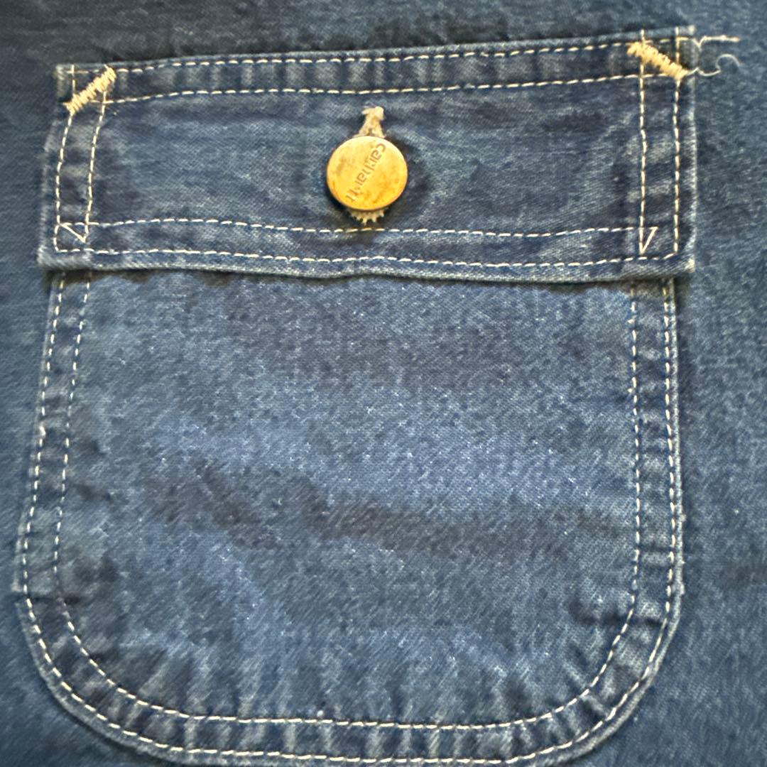希少 星タグ Carhartt ミシガン チョアコート デニムUSA製 46