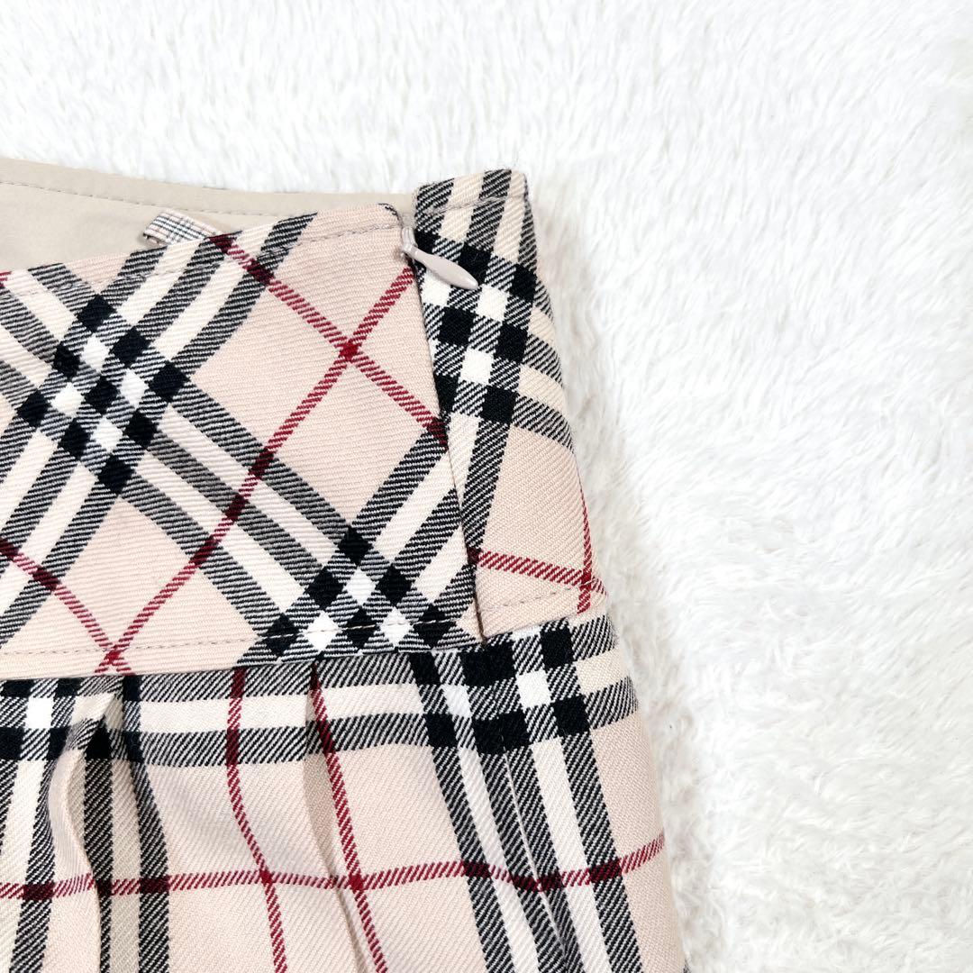 美品✨バーバリーブルーレーベル ミニスカート プリーツ ノバチェック 安室奈美恵